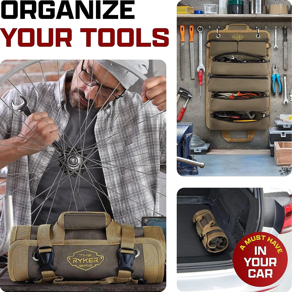 Heavy Duty Roll Up Tool Bag Organizer 3