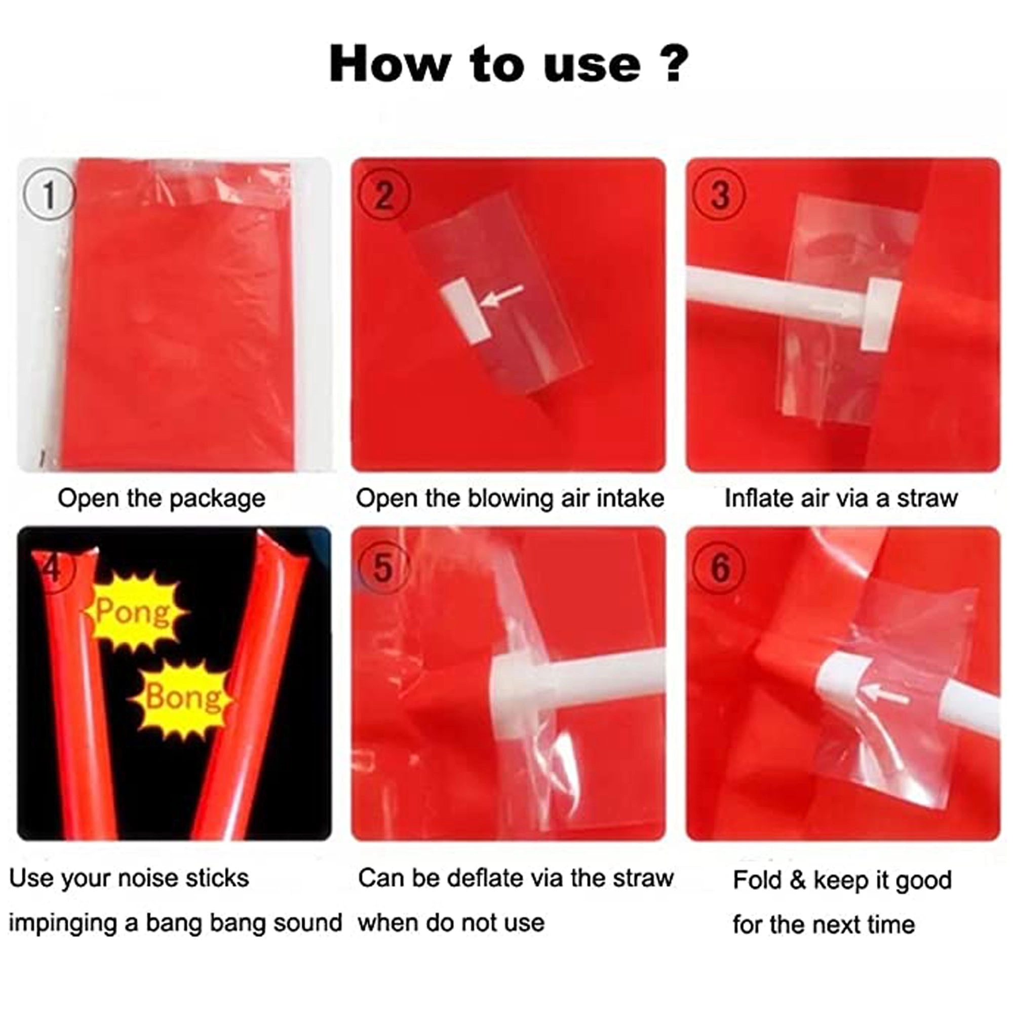 Inflatable Thunder Cheering Sticks 2