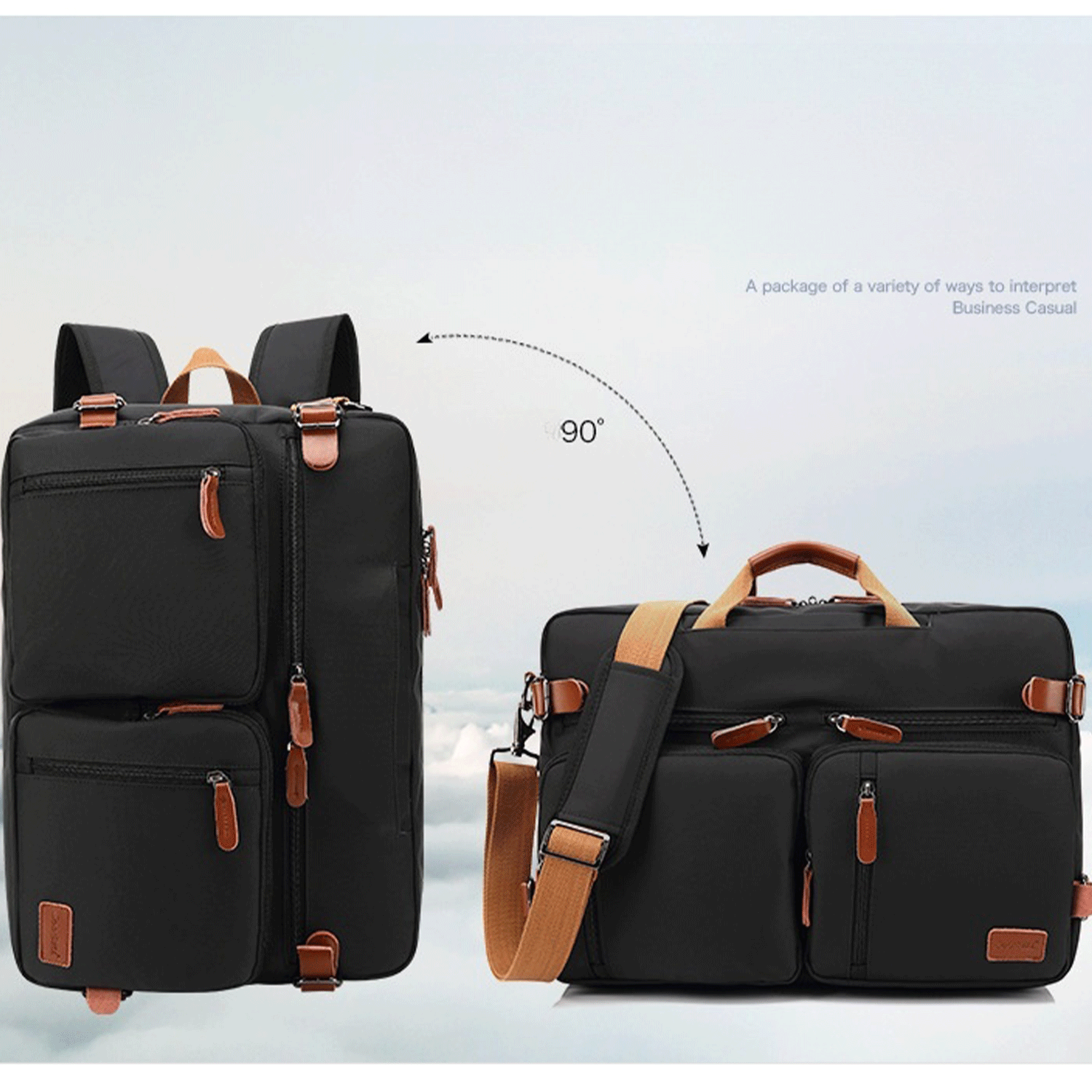15.6 inch Polyester Laptop Briefcase messenger bag 13