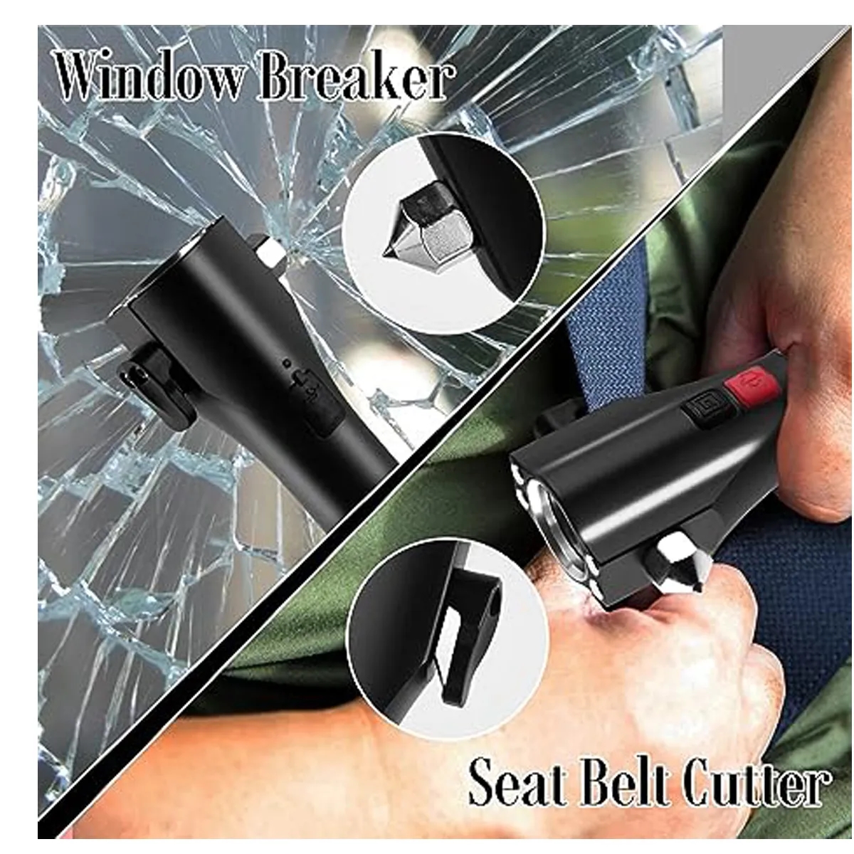 Car Safety Hammer Flashlight 3