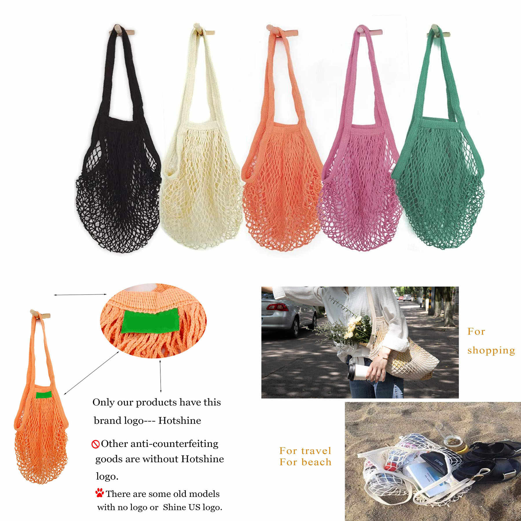 Cotton Mesh Bag, custom tote bag with logo imprint 2