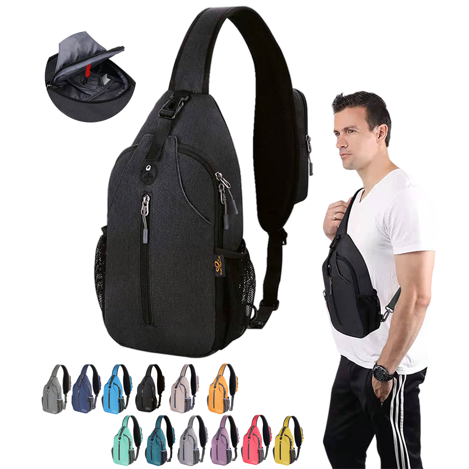 Stylish Crossbody Sling Backpack 2