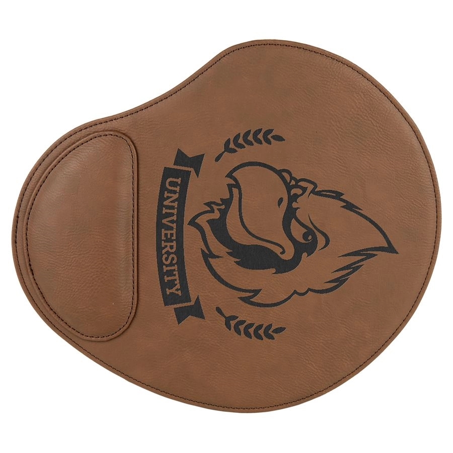 Teal Blue Laserable Leatherette Mouse Pad (9" x 10 1/4") 8