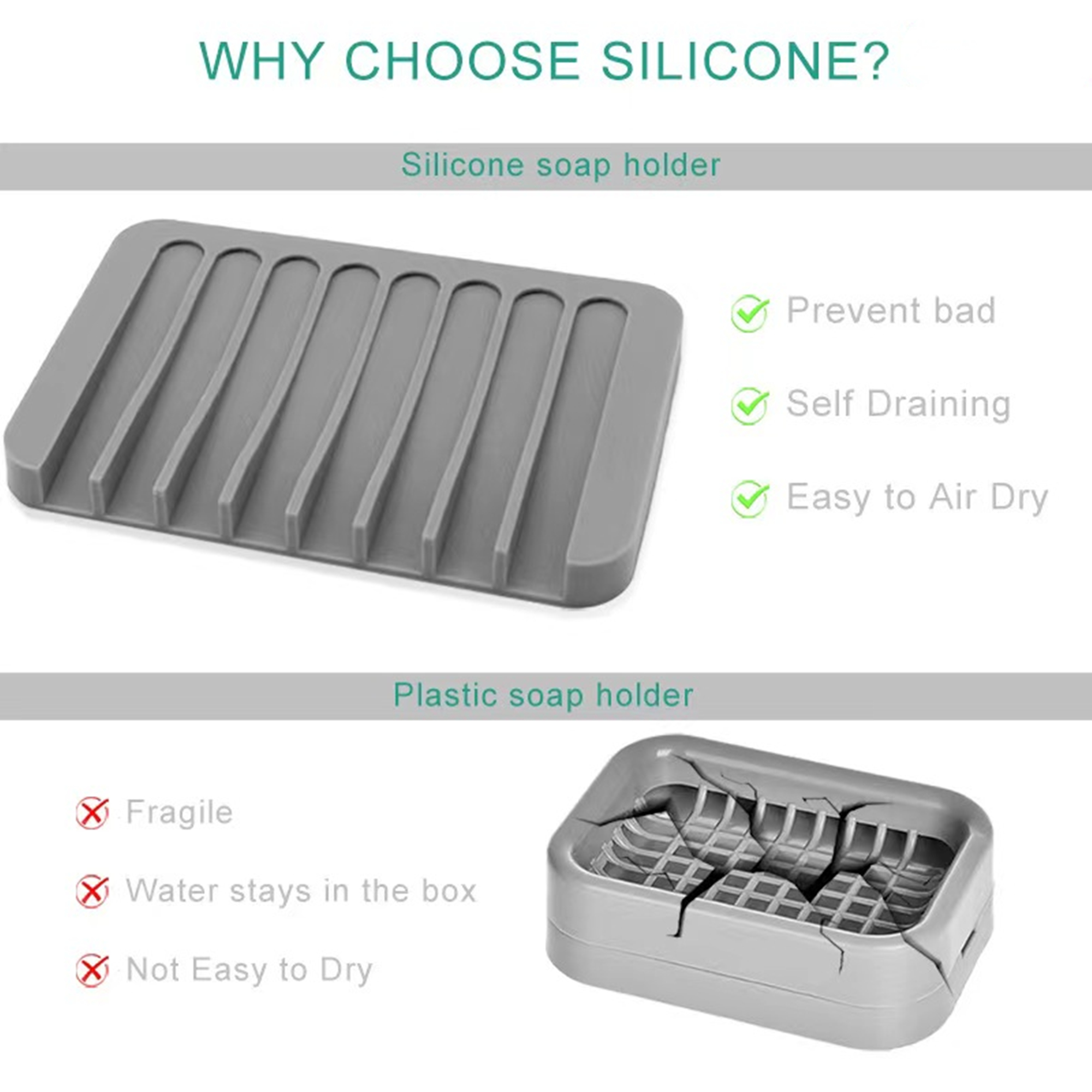 Silicone Waterfall Soap Dish For Shower 5