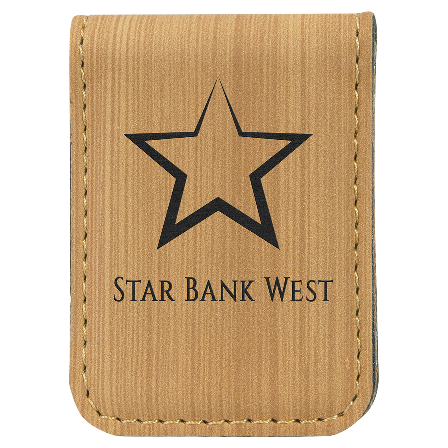 Laser Engraved Leatherette Money Clip (1.75" x 2.5") 1