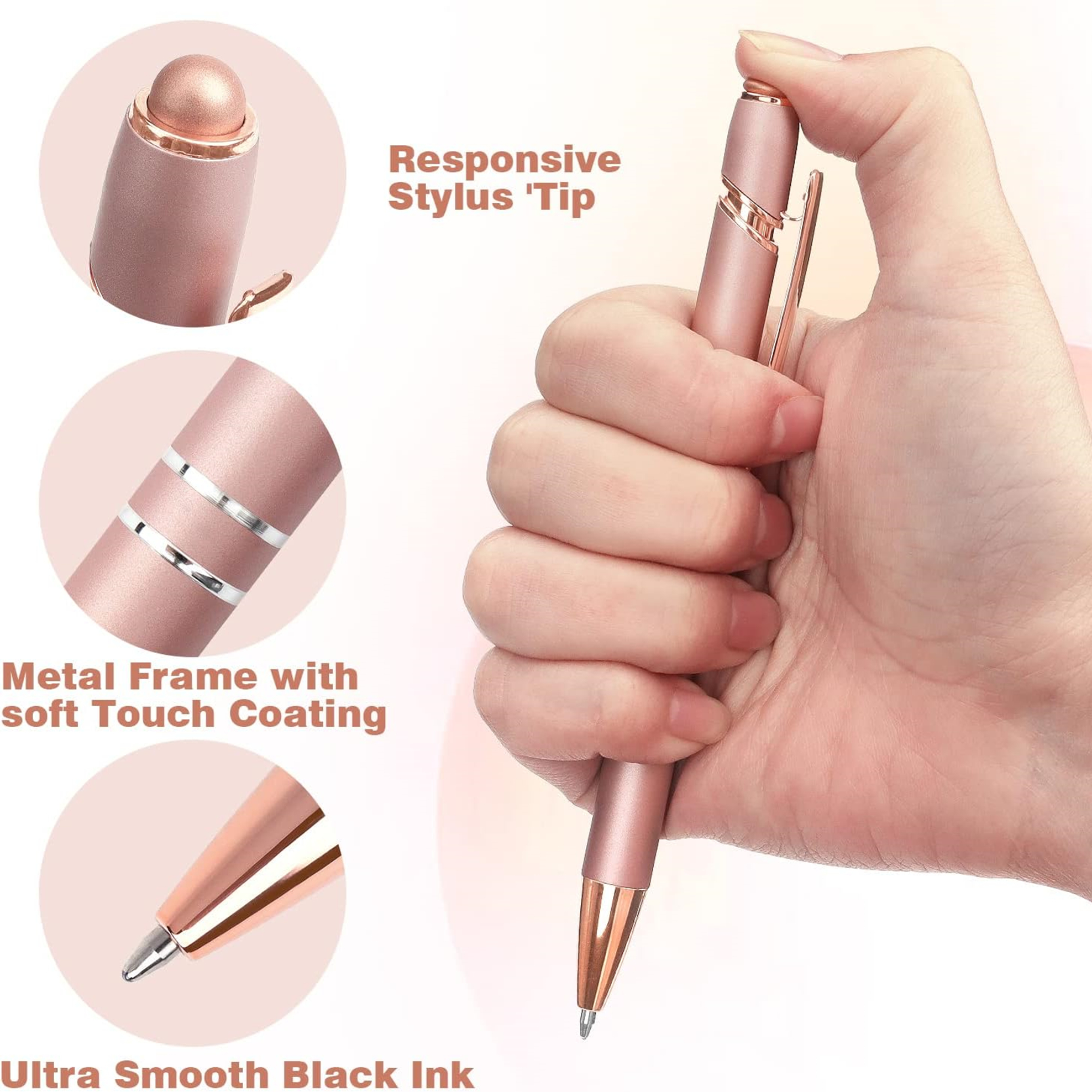 2-in-1 Stylus Retractable Ballpoint Pen 2