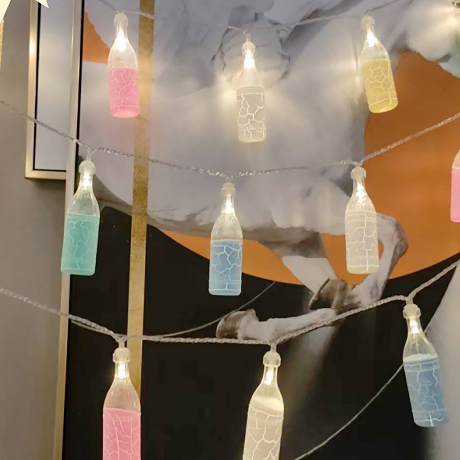 Beer Bottle-Shaped Glowing Atmosphere Lamp USB String Light 1