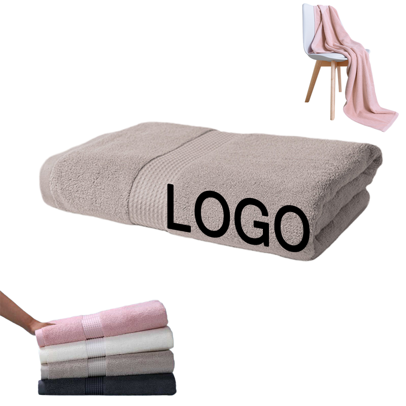 Custom Gift Soft 100% Cotton Long Bath & Beach Towel 5