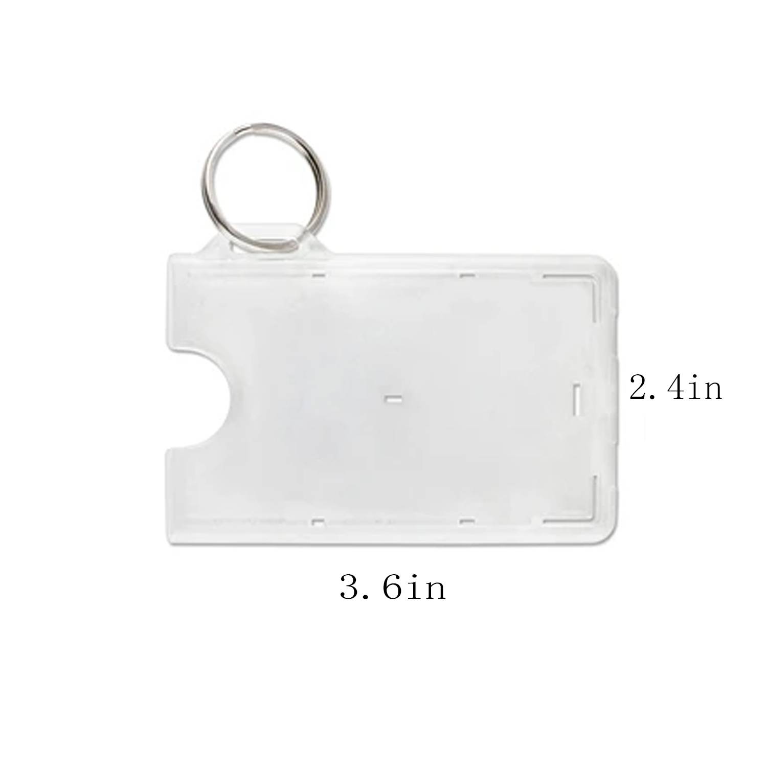 Rigid Plastic Badge Holders with Key Ring 4