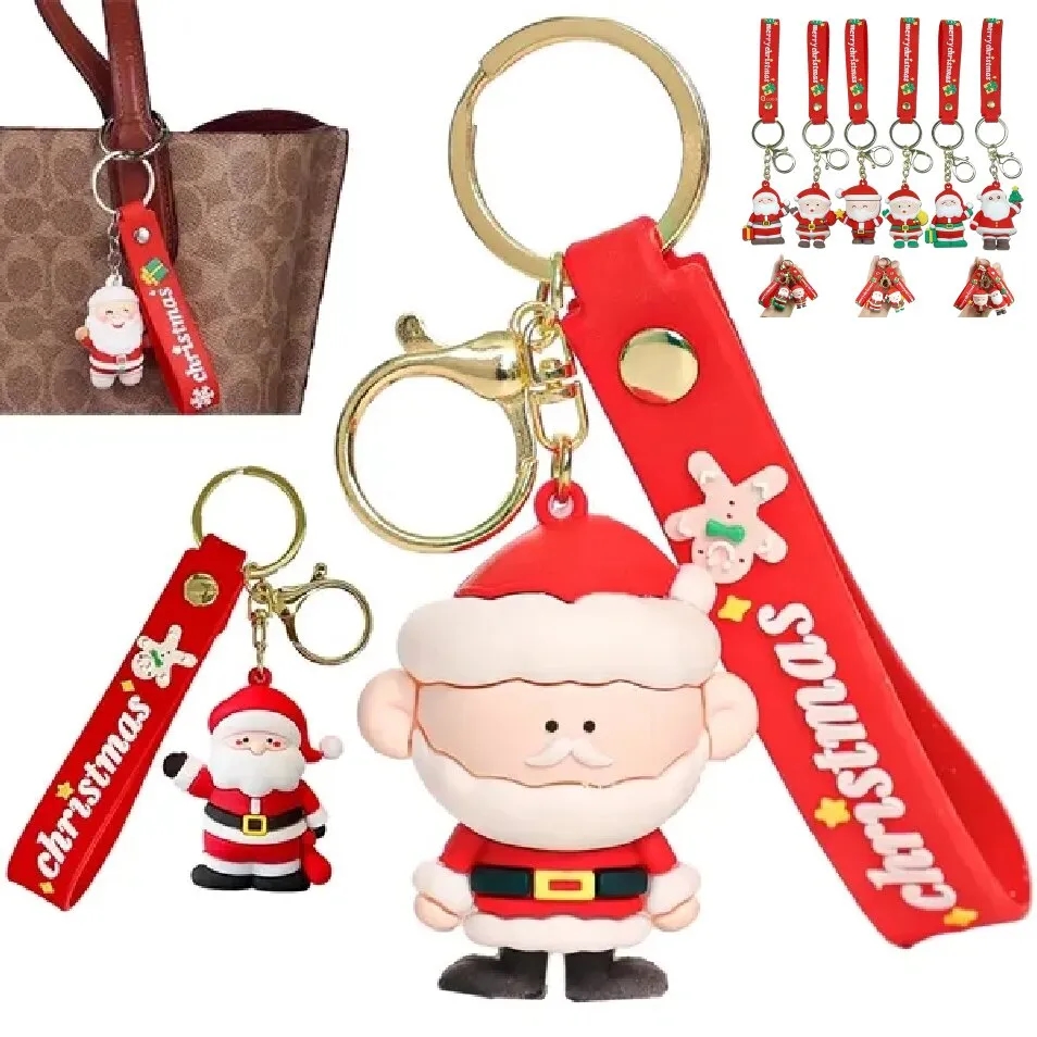 Pvc Cartoon Santa Keychain 8