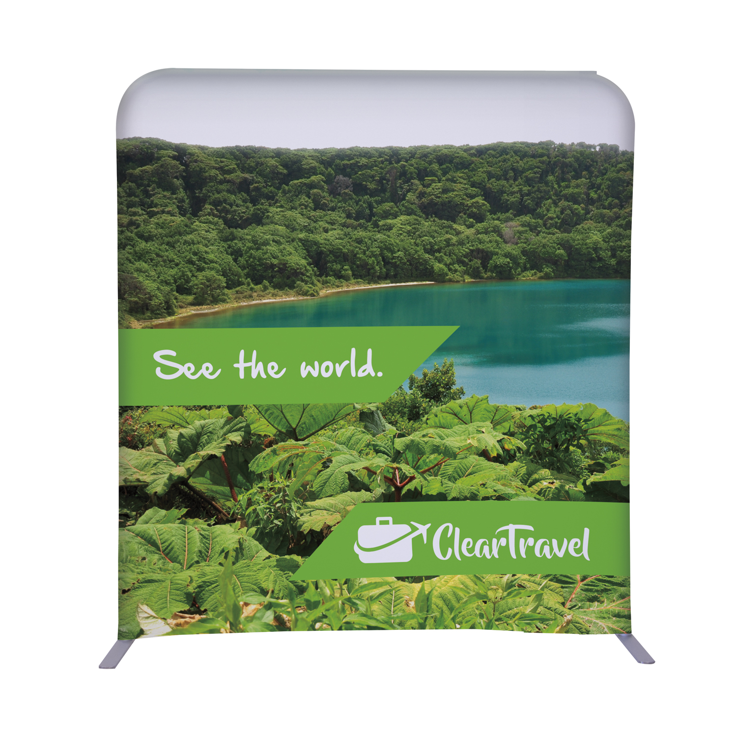4'W x 54"H EuroFit™ Straight Wall Kit (Recycled Polyester Knit) 12