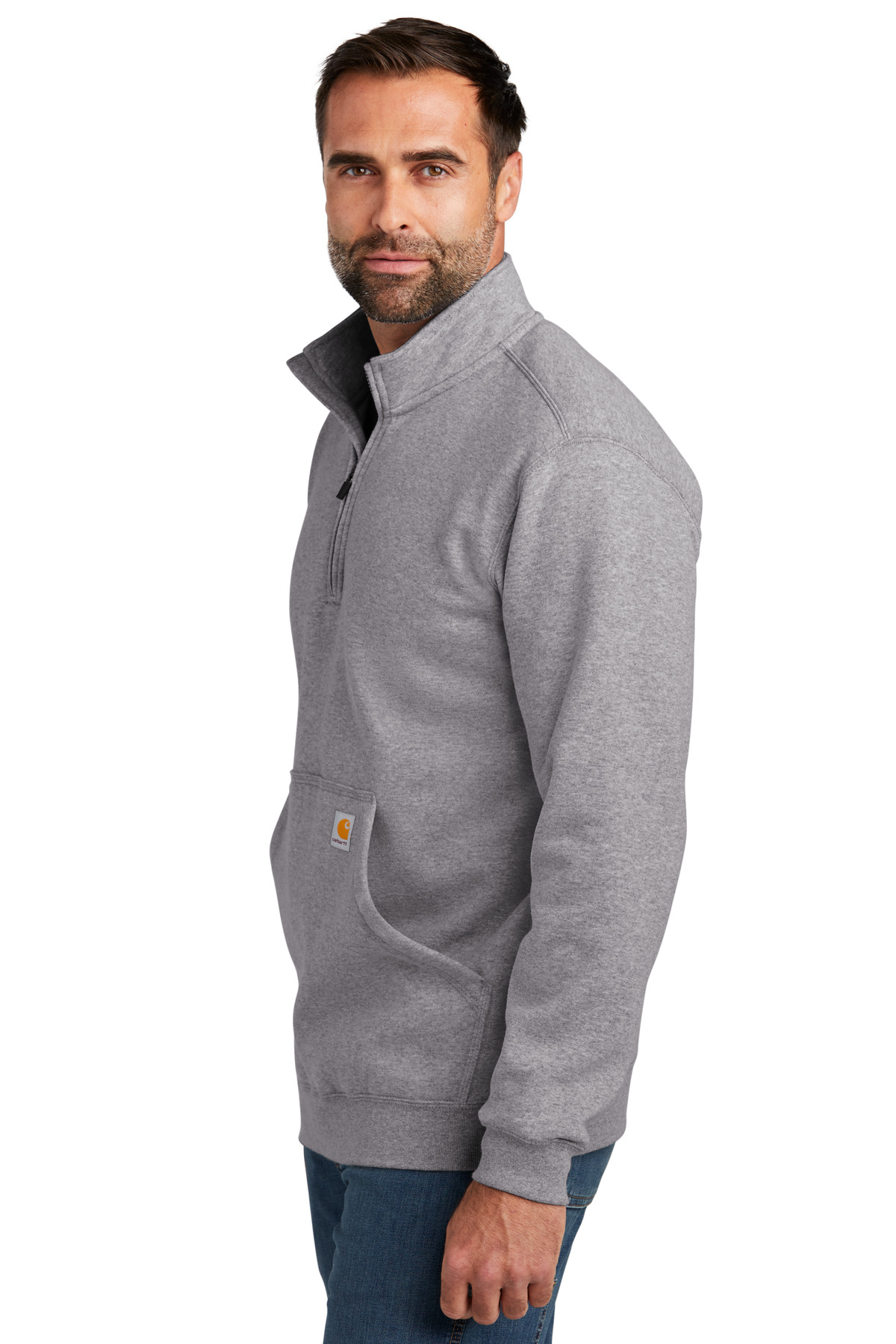 Carhartt Midweight 1/4-Zip Mock Neck Sweatshirt CT105294, custom hoodie or sweatshirt with logo imprint 16