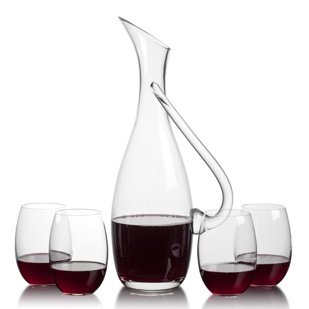 Uxbridge Carafe & Carlita Stemless Wine 1
