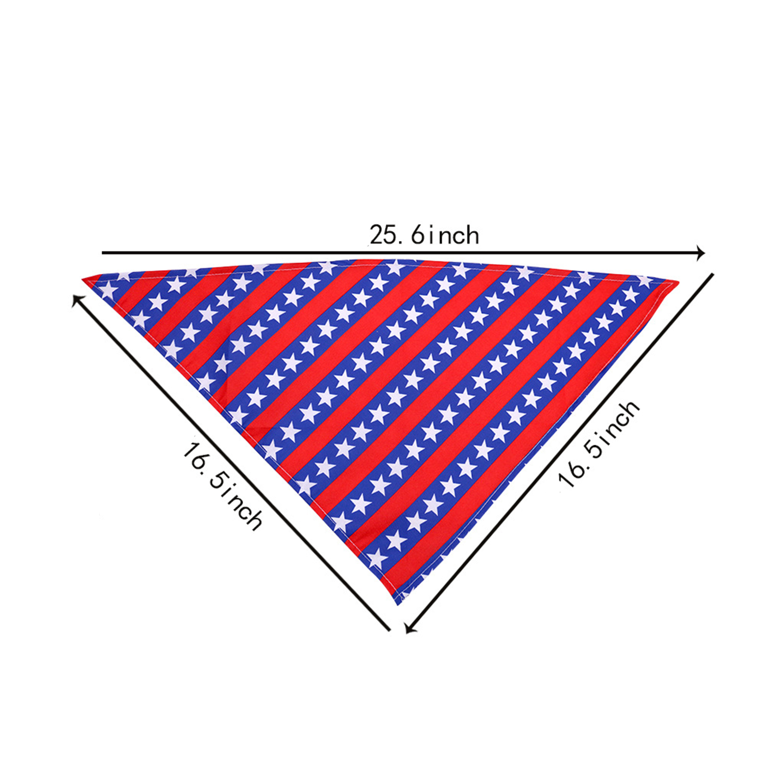 Polyester Patriotic Triangle Dog Bandana 5