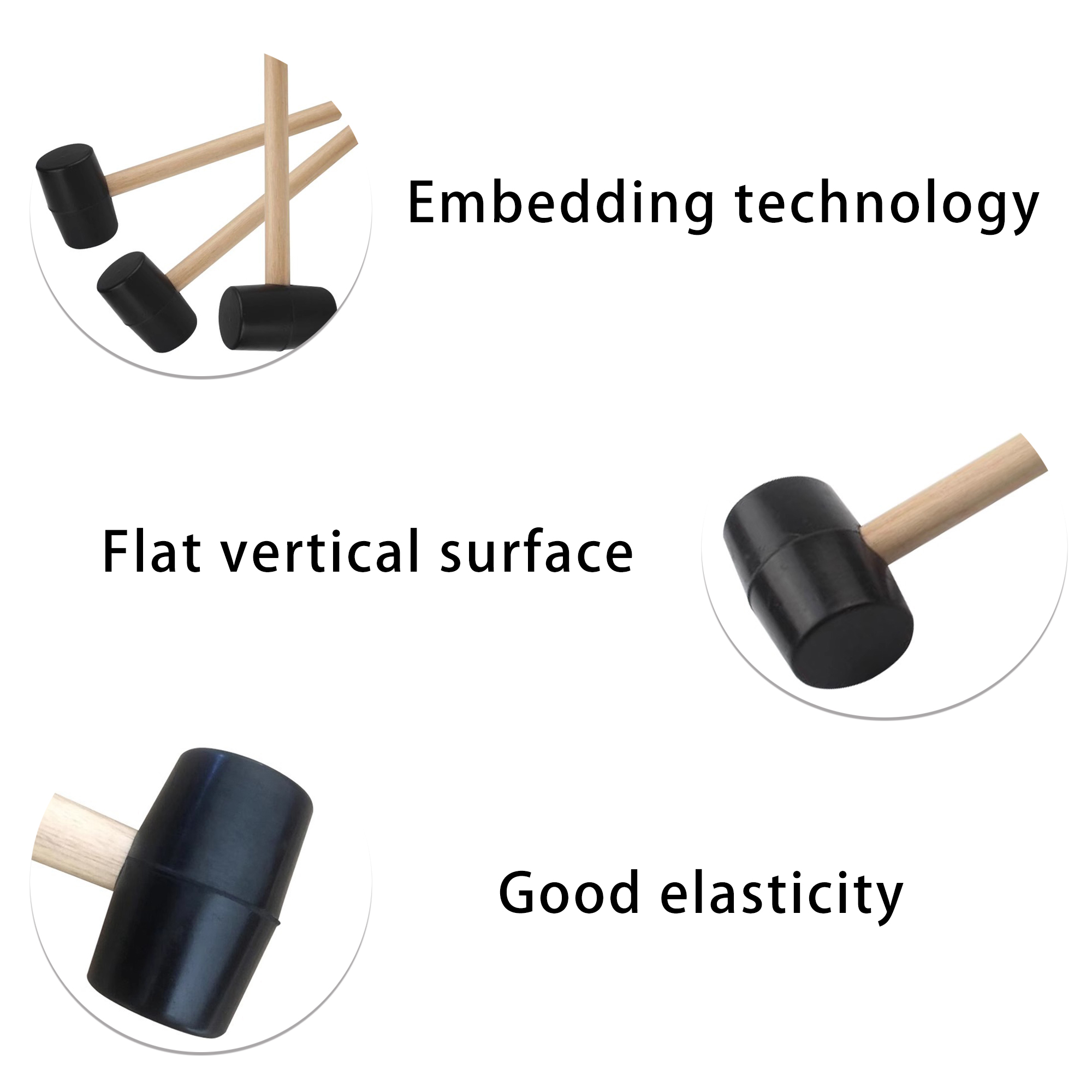 Rubber Mallet with Wooden Handle 1