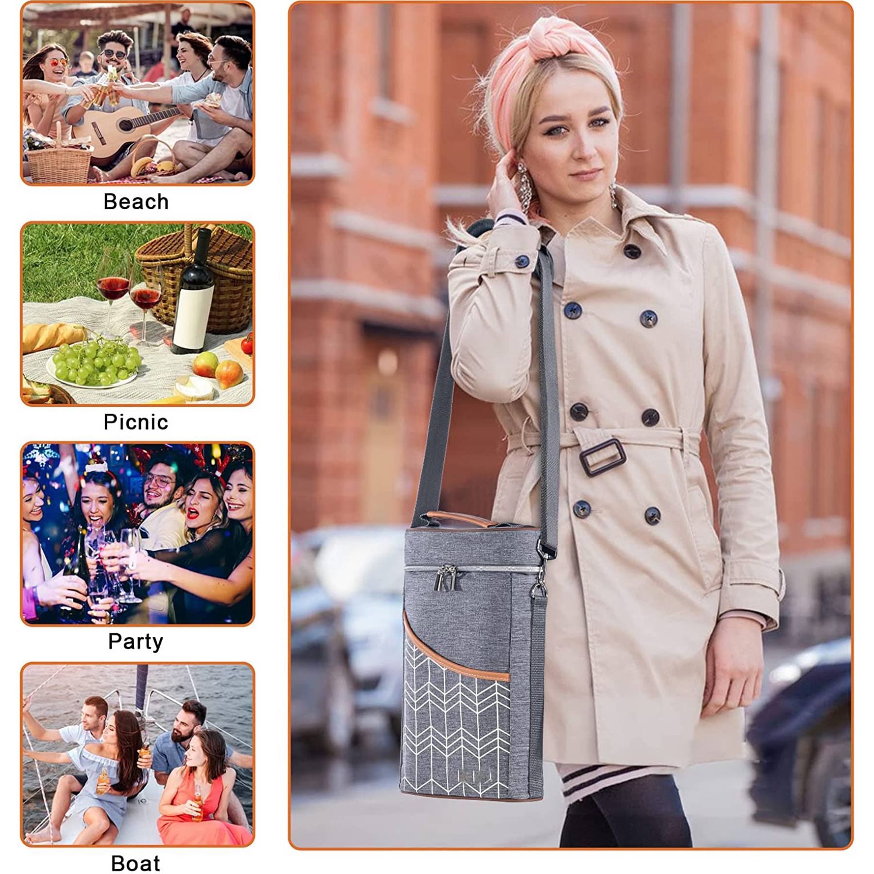 Oxford Outdoor portable waterproof wine insulation bag 6
