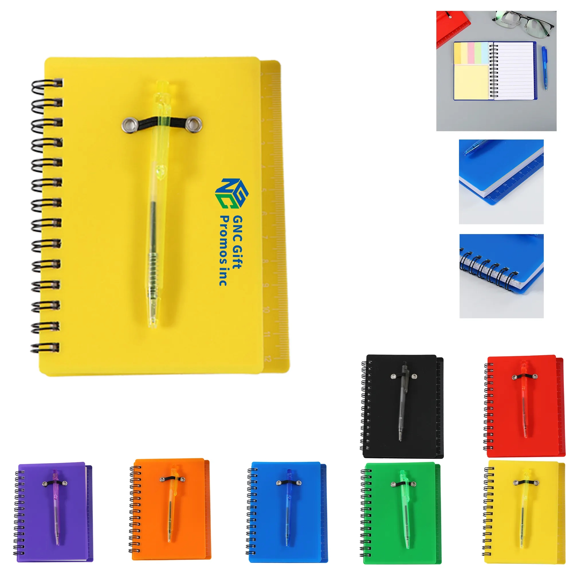 Notepad Multi Function Coil with Pen 5.2" x 3.9" 4