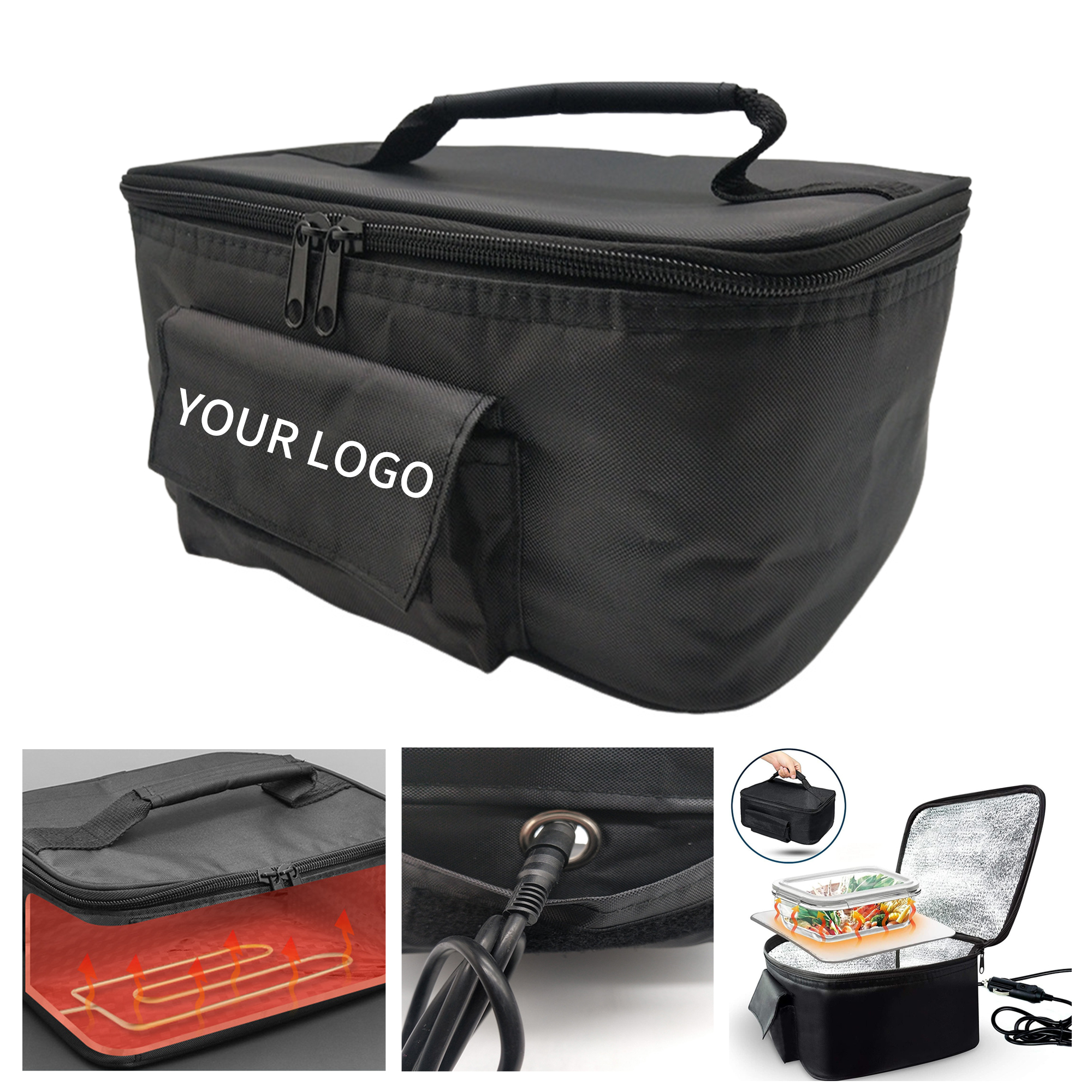 Portable Electric Car Heated Lunch Box Food Warmer 17.8" By 13.8" 4