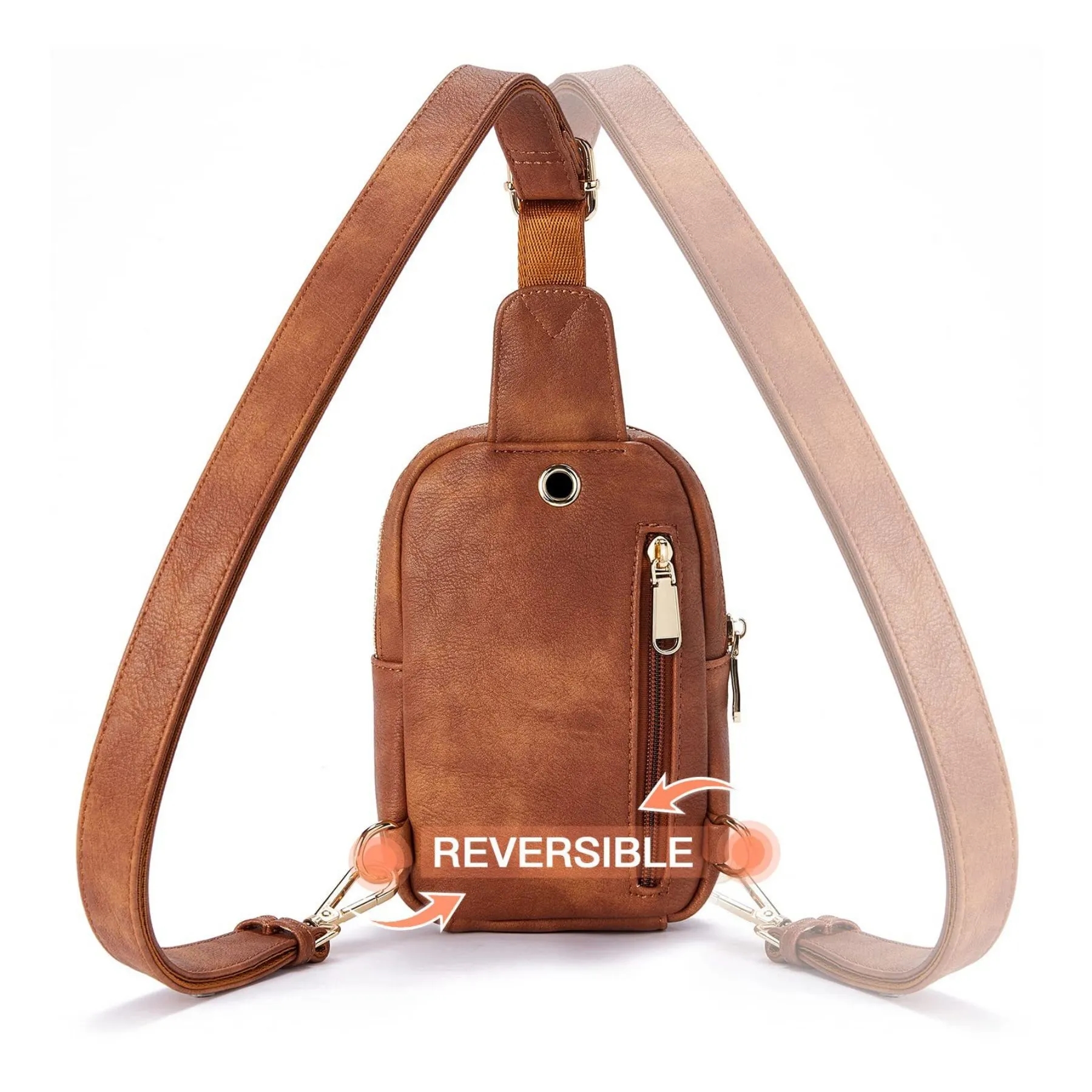 Leather Crossbody Fanny Packs Chest Bag 7