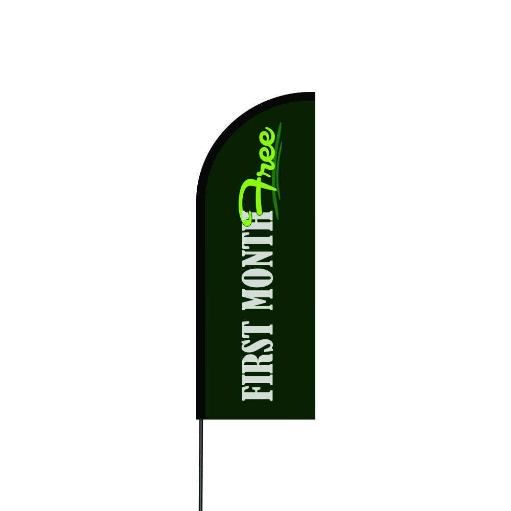 First Month Free Flag Kit 14' Feet Feather Flag Sign Outdoor Banner 3