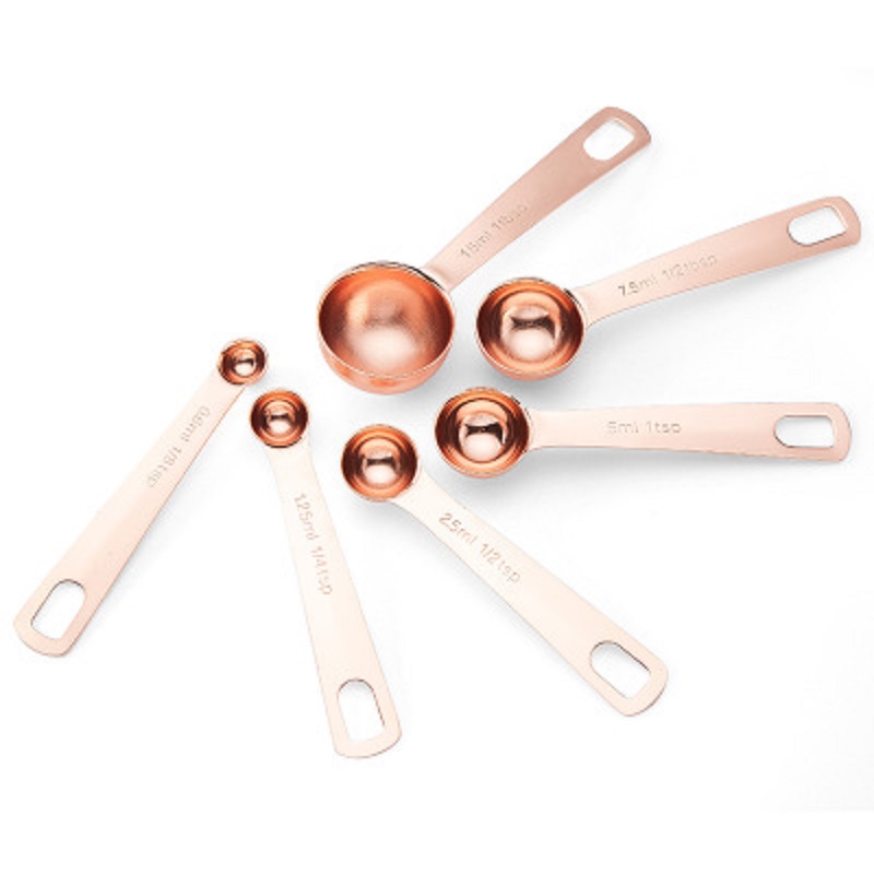 6pcs Rose-gold Measuring Spoons Set 4