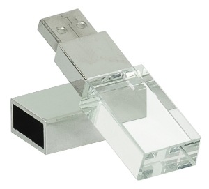 Glass Laser Engraved 8 GB Flash Drive With Cover 1