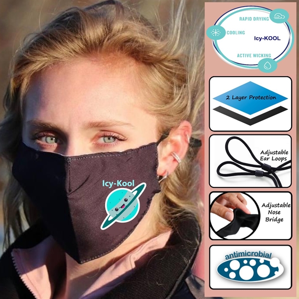 2-Ply Icy Cool Face Mask with Adjustable Ear Loops - 6