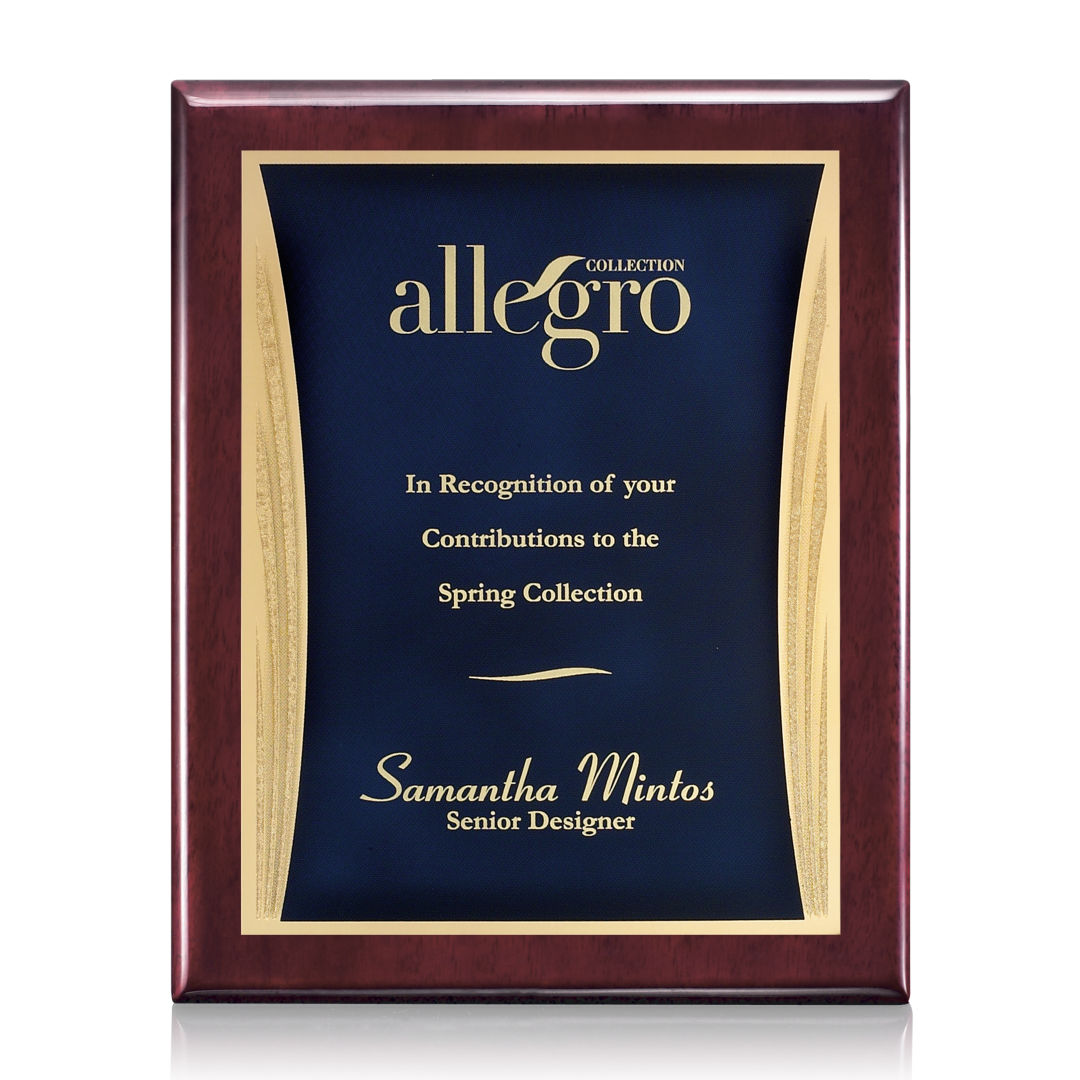 Oakleigh/Showtime Plaque - Rosewood/Blue 3