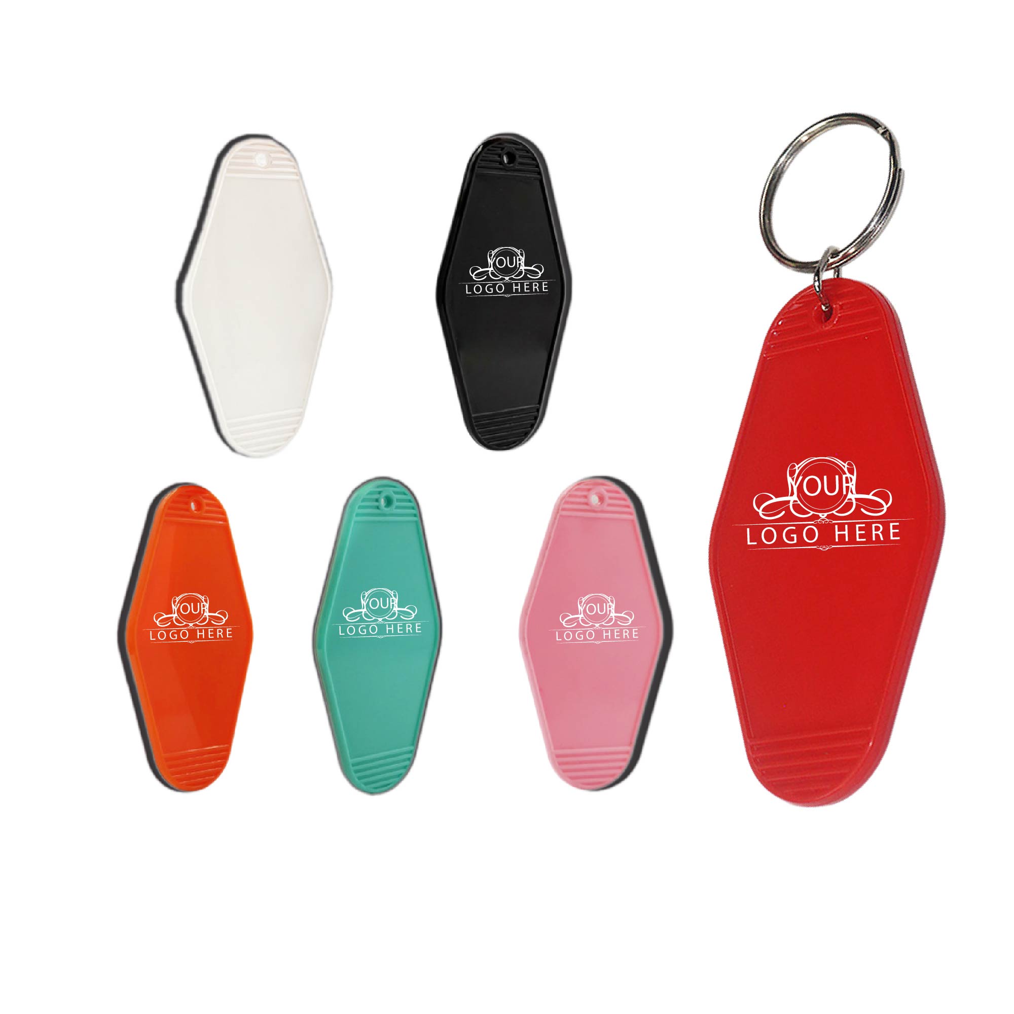 Plastic Hotel Keychain / Motel Key Tag 2
