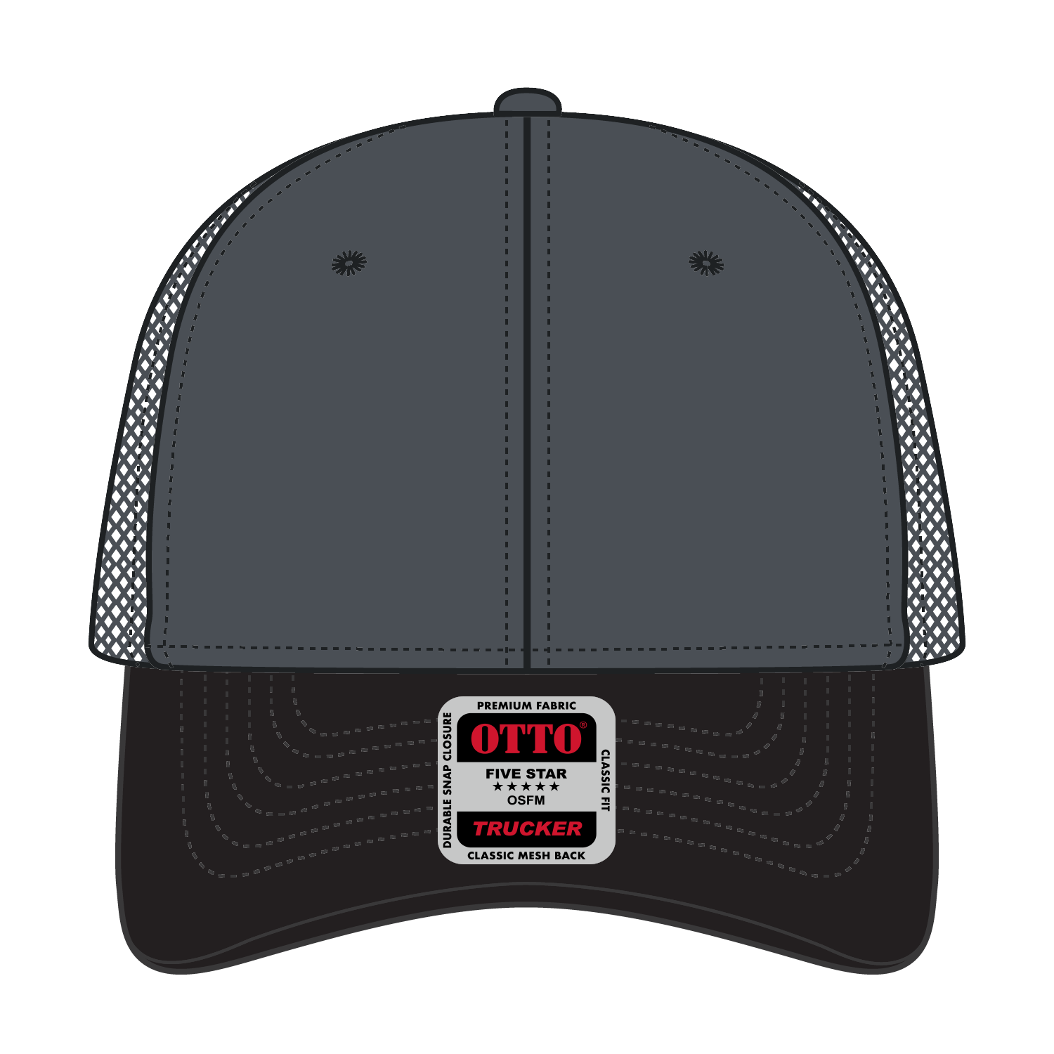 OTTO CAP® 6 Panel Low Profile Mesh Back Trucker Hat 45