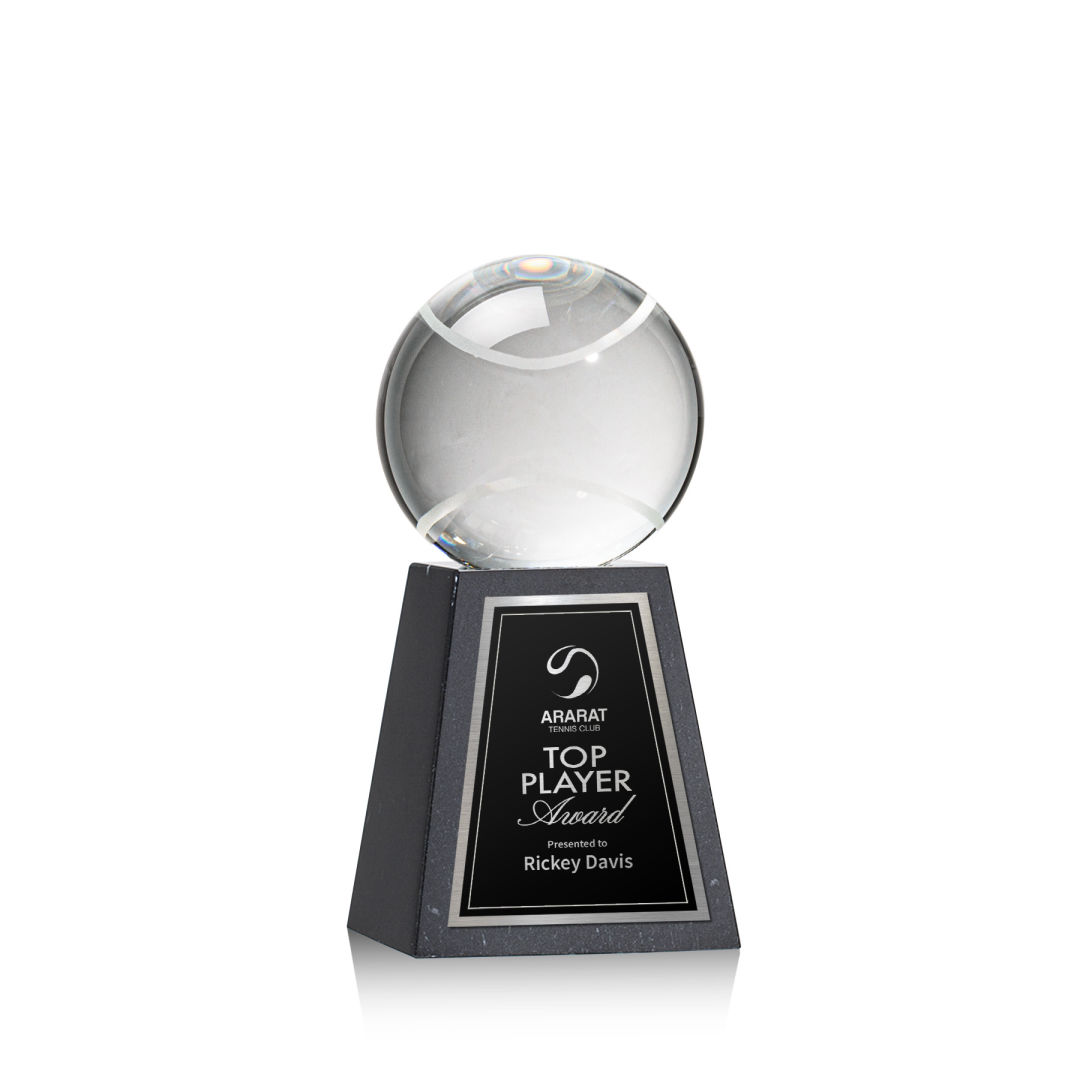 Tennis Ball Award on Tall Marble Base 3