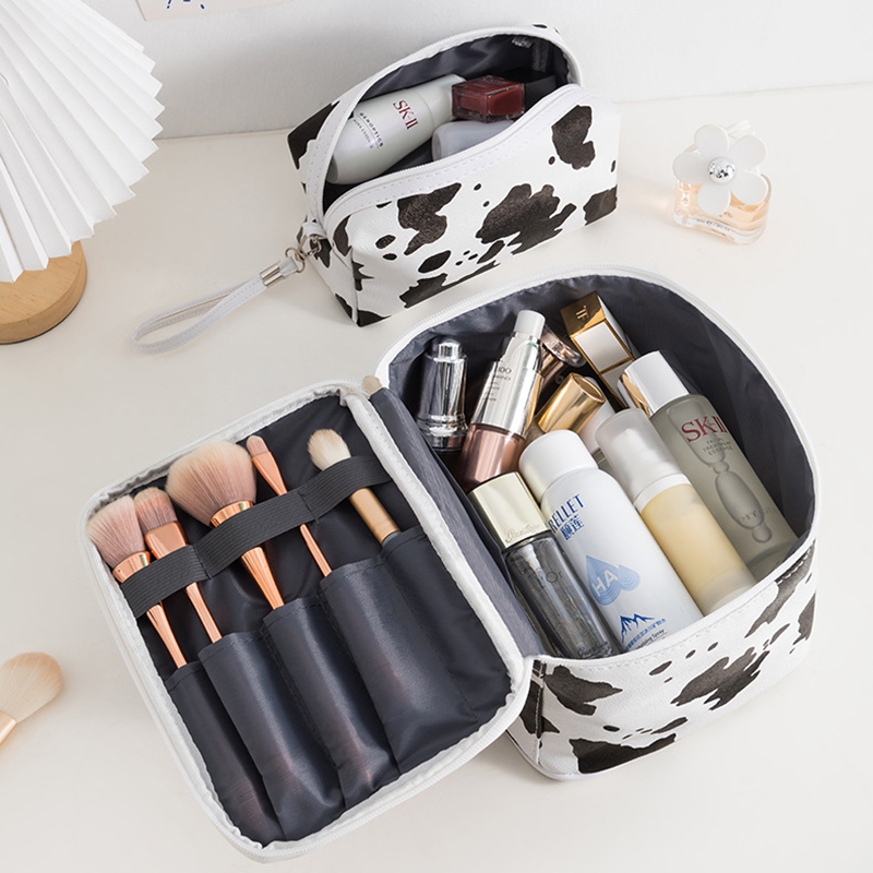 Cow Print Waterproof Toiletry Bag Cosmetic Bag 3