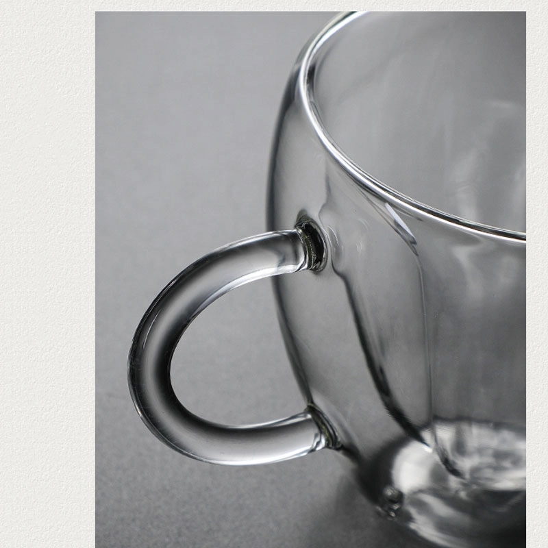 Custom 8 OZ Double Wall Heart shape Glass mug 5
