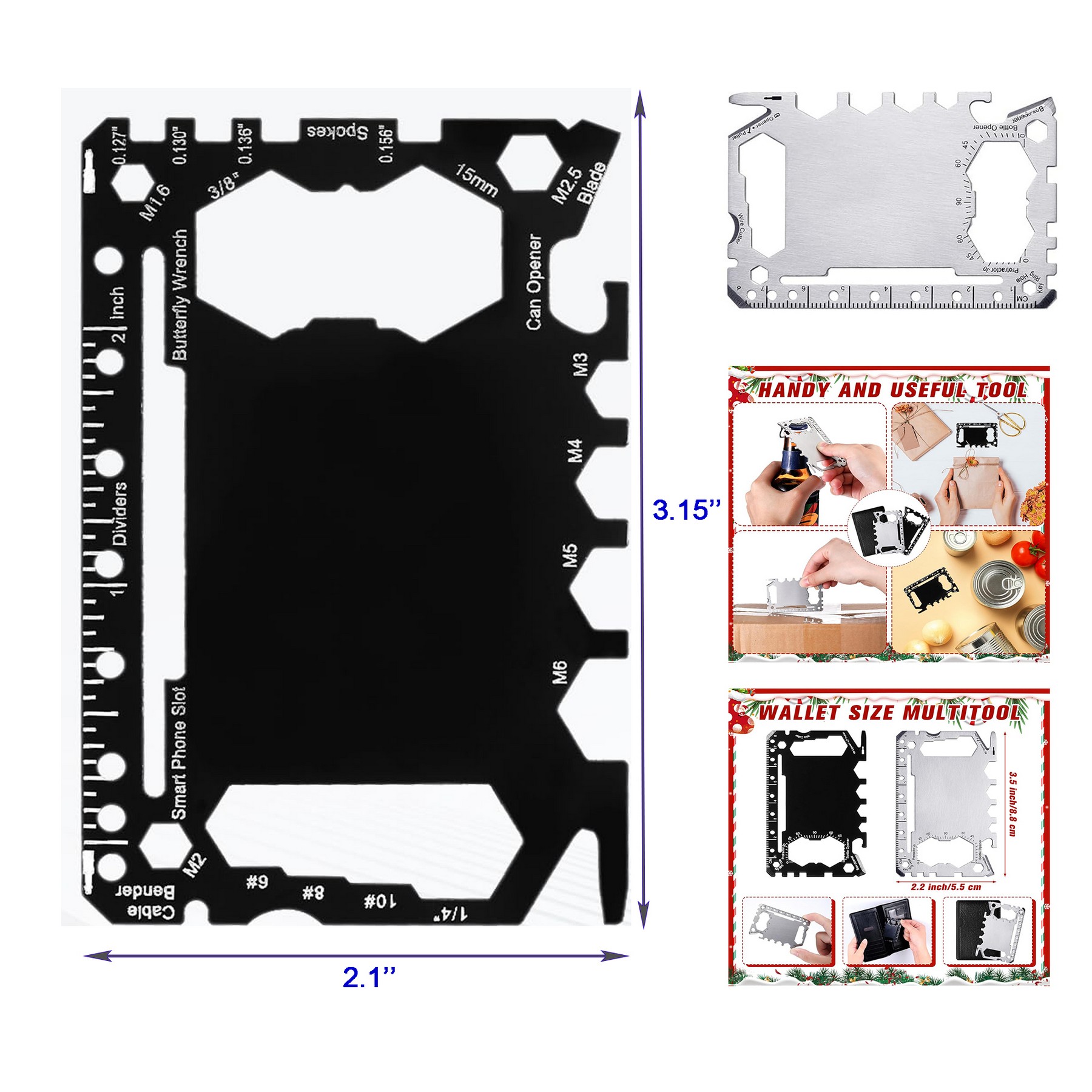 46 in 1 Metal Stainless Steel Survival Pocket Tool 2