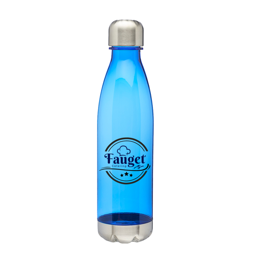 Cola-shaped Plastic Water Bottle - Steel Cap, 25 oz. 4