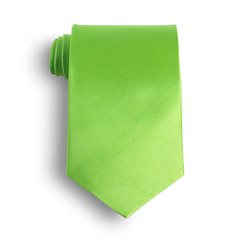 Lime Green Silk Tie 2