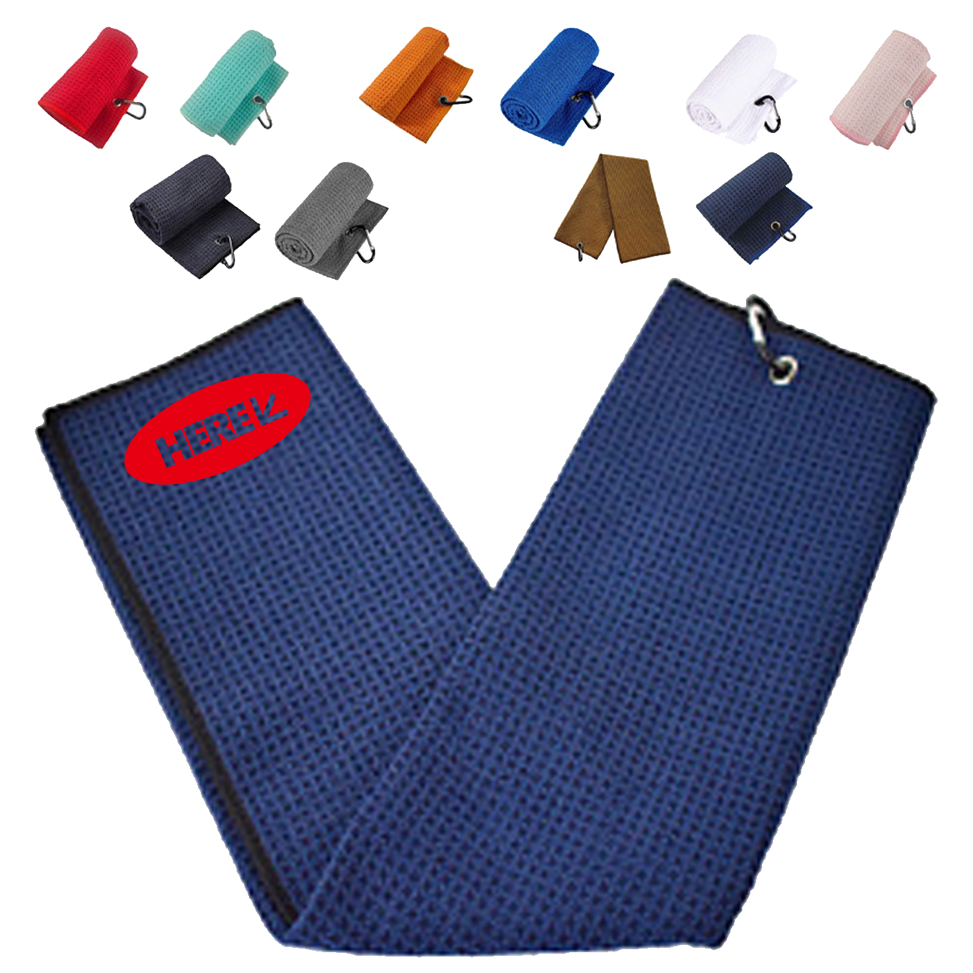 MOQ 20 Golf Towel With Clip And Hook 2