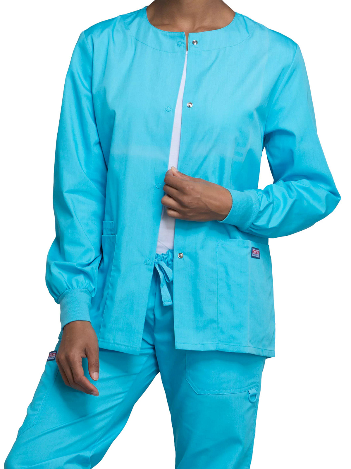 Cherokee - Workwear Originals - Women's 3-Pocket Snap Front Jacket 6
