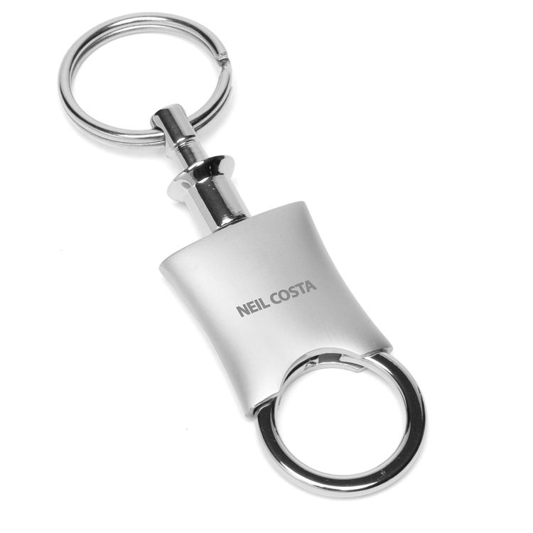 "Raha" Laser Engraved Pull Apart-Metal Valet Keyholder 1