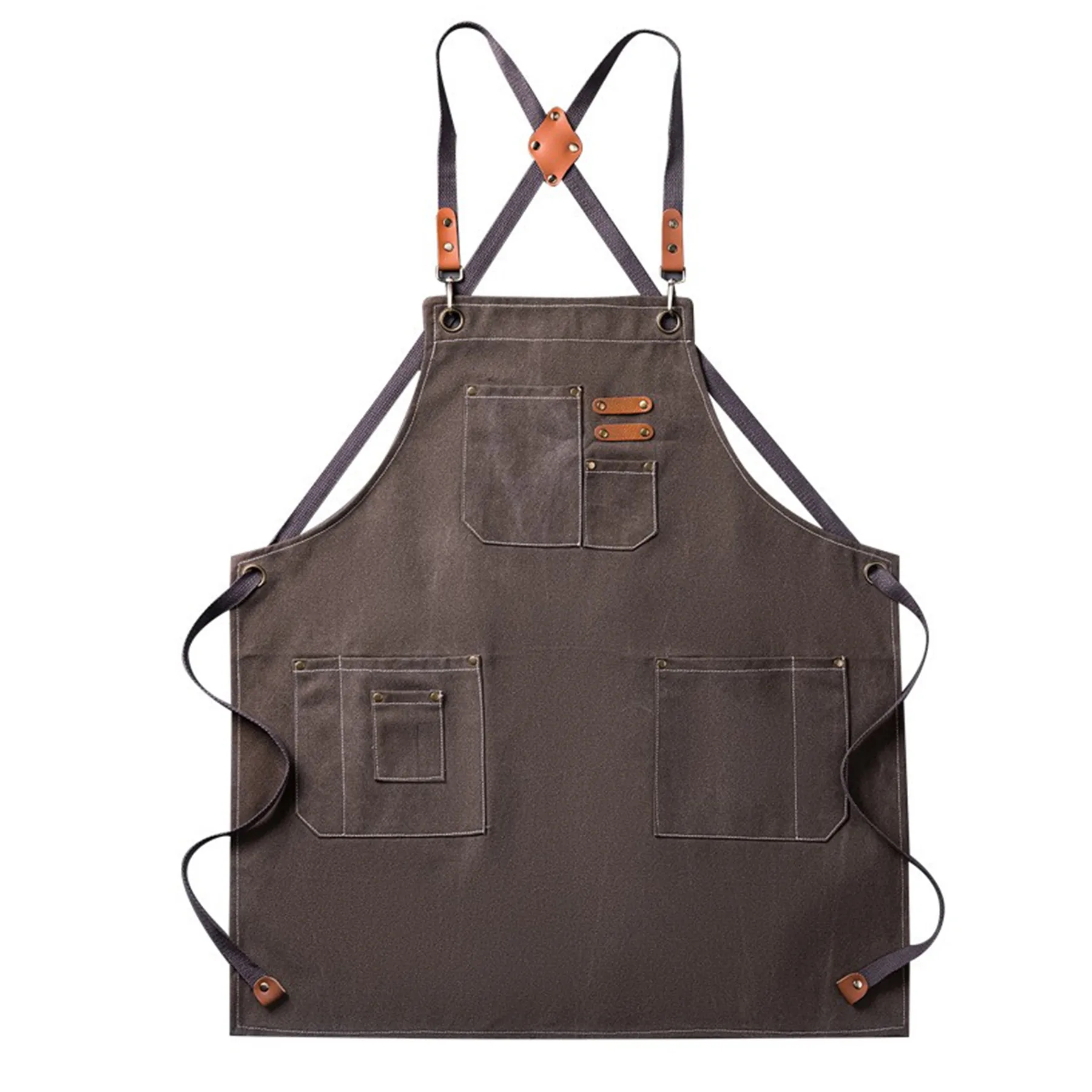 Adjustable Denim Bib Work Apron With Pocket 3