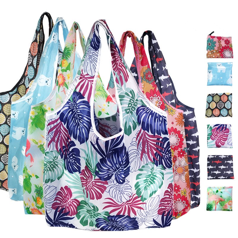190T Polyester Foldable Grocery Shopping Bag 2