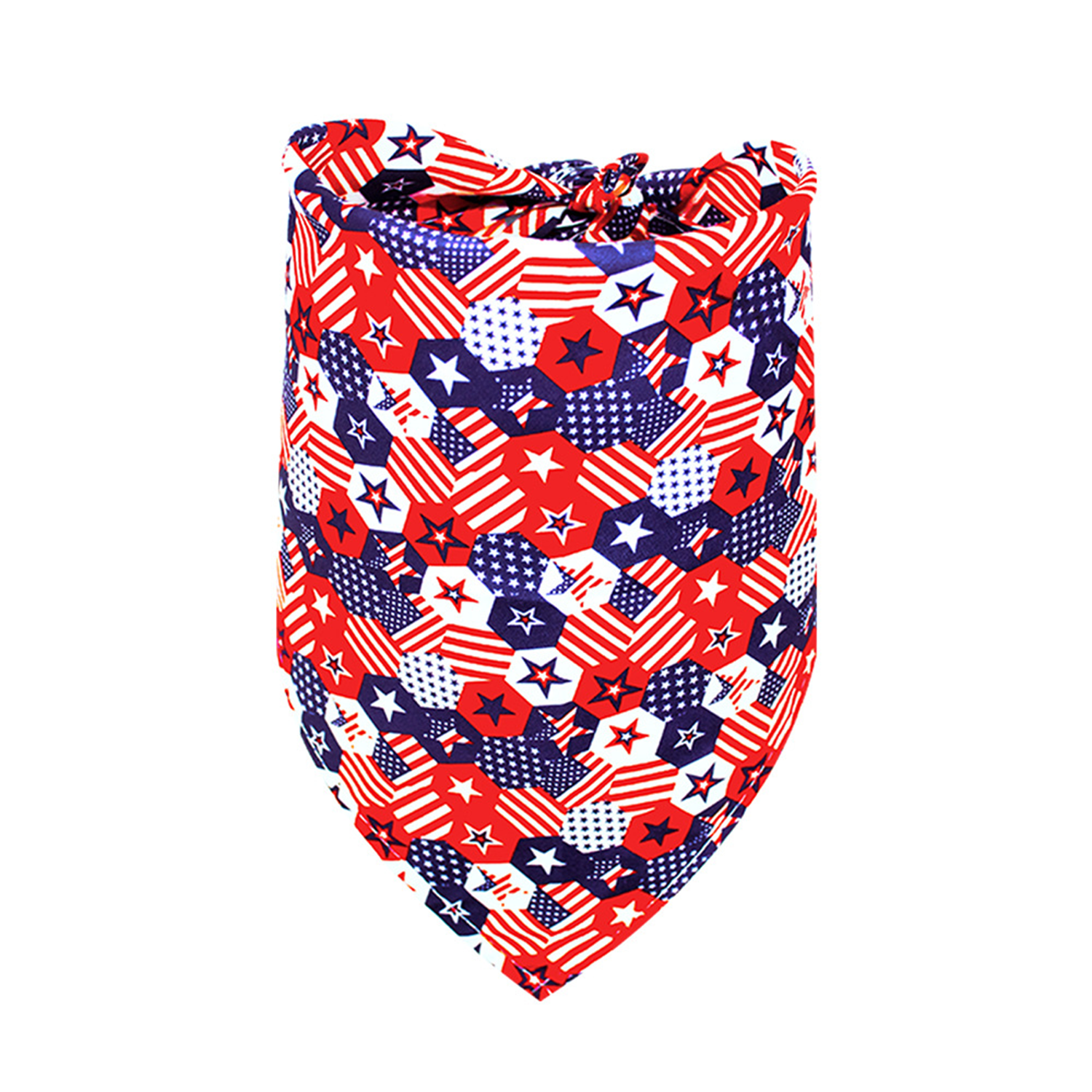 Polyester Patriotic Triangle Dog Bandana 8