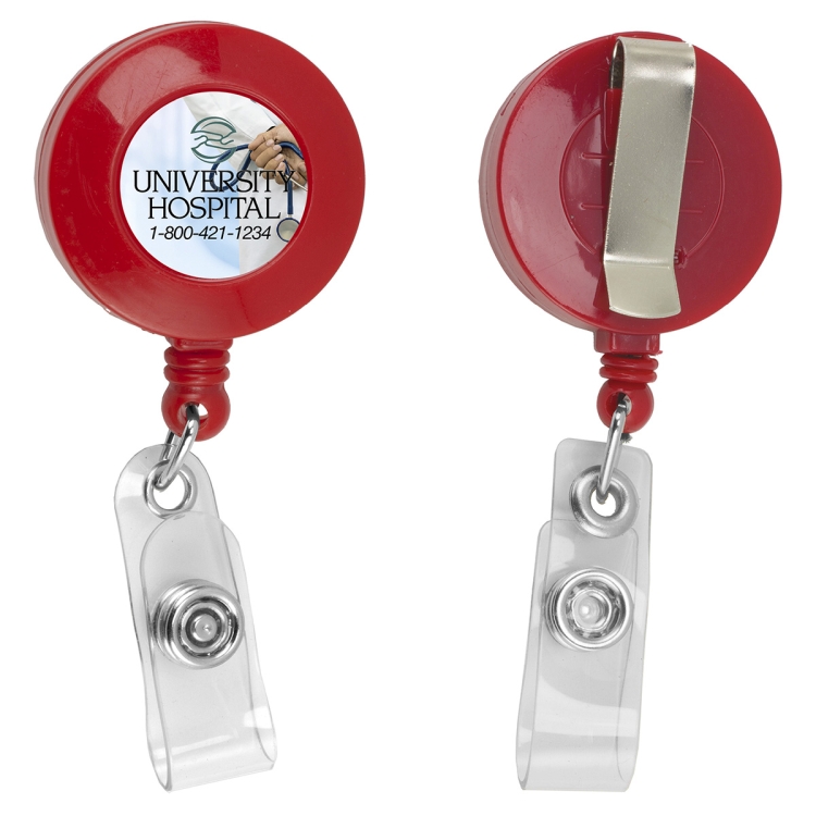 "Lorain VL" 30" Cord Round Retractable Badge Reel and Badge Holder with Metal Slip Clip Attachmement 11