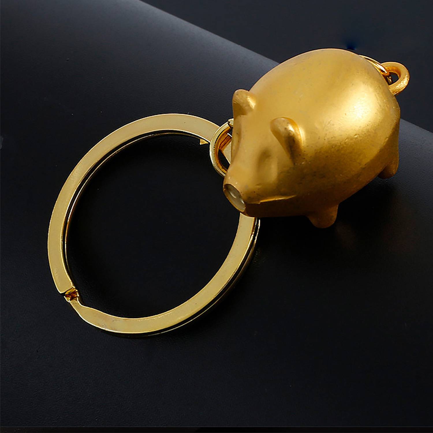 Personalized And Creative Metal Zodiac Piglet Keychain 4
