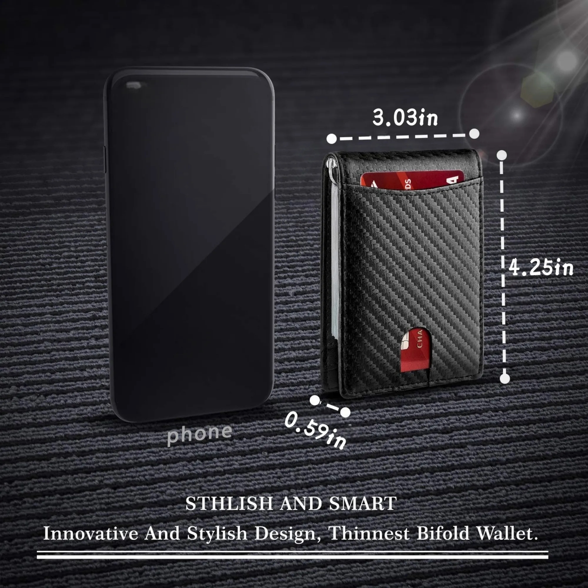 RFID Shielded Bifold Wallet - Genuine Leather & Durable 3