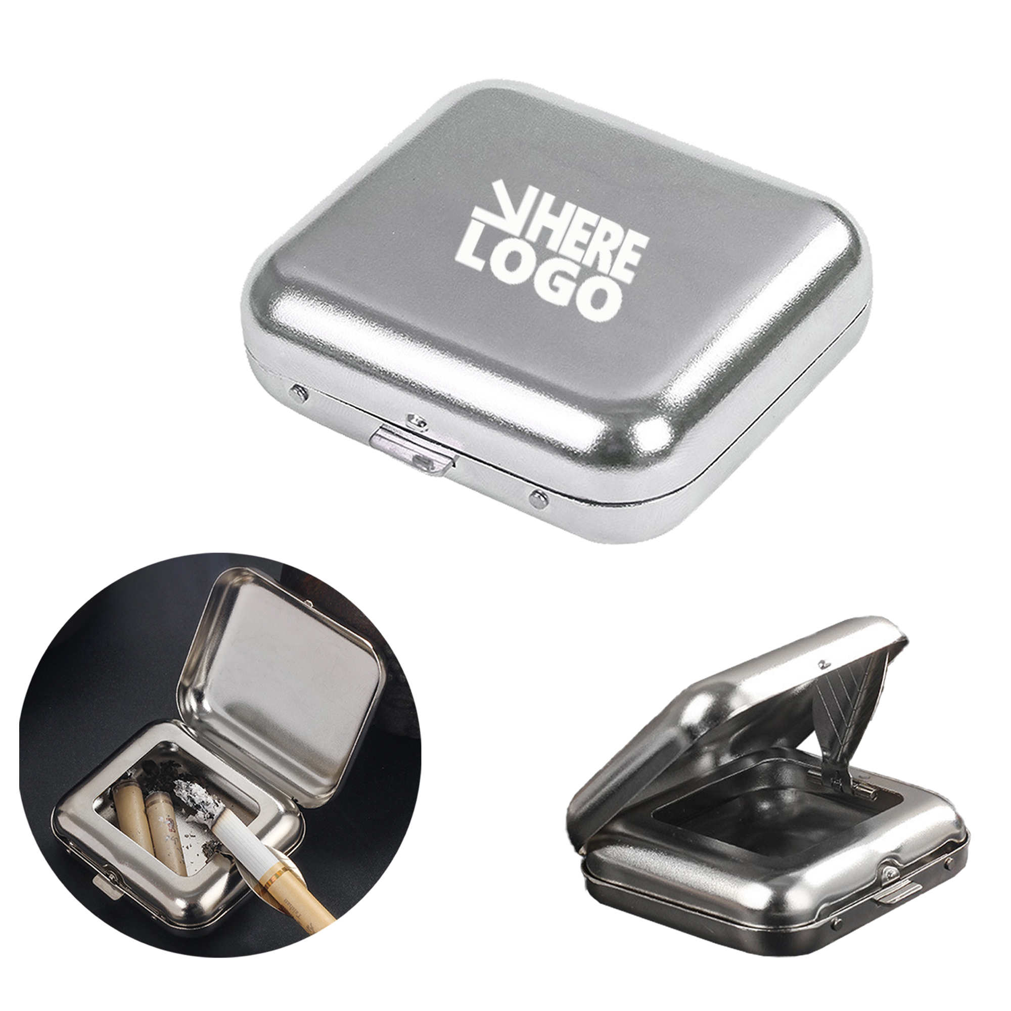 Mini Metal Flip Top Ashtray 2