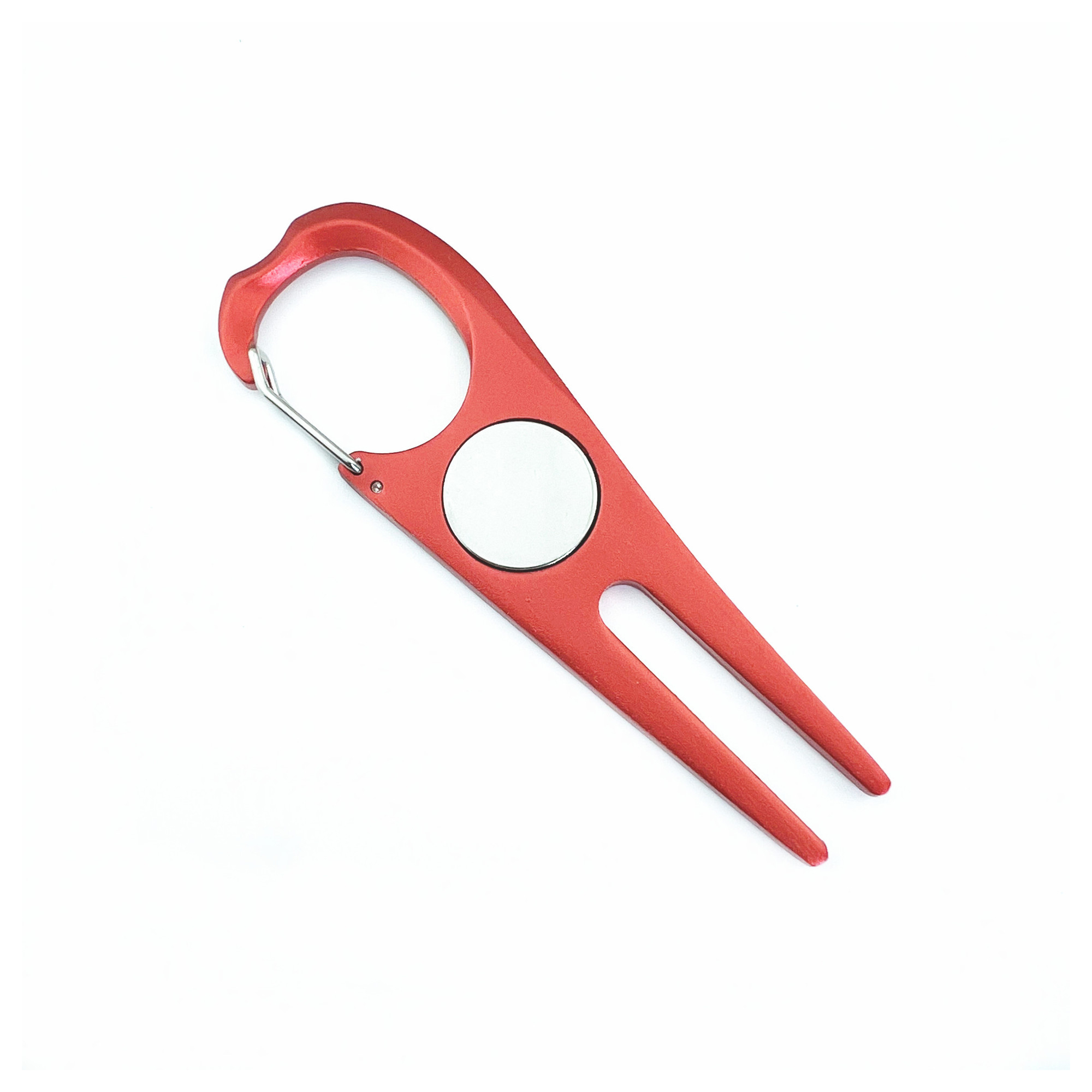 Aluminum Golf Divot Repair Tool With Magnetic Feature And Groove Cleaner 7
