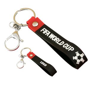 World Cup Football PVC Keychain With Key Ring Design 29