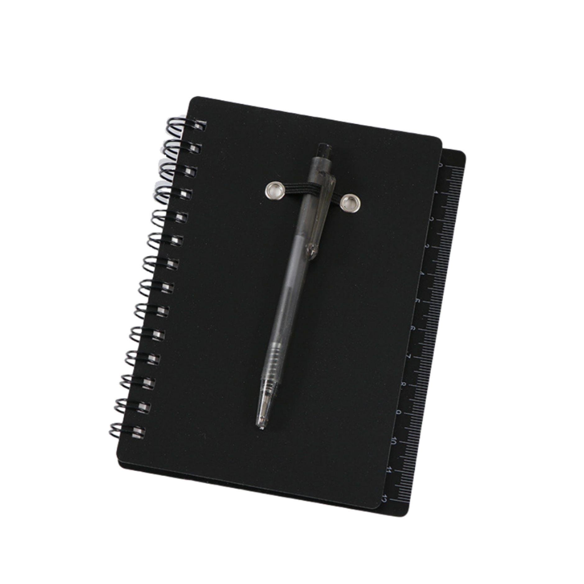 Spiral Notebook with Pen in Holder and Sticky Notes 4