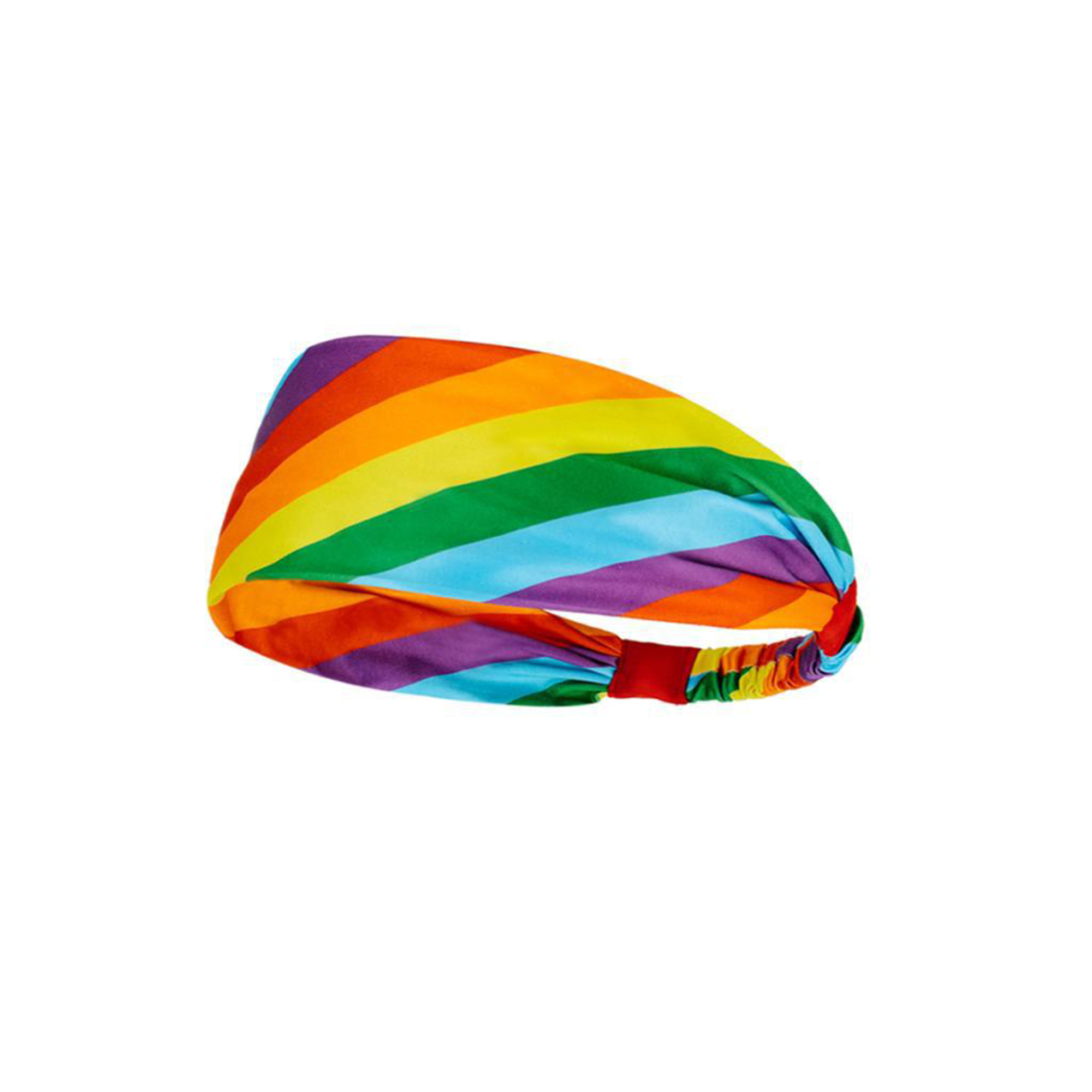 Polyester Rainbow Pride Elastic Headband 3